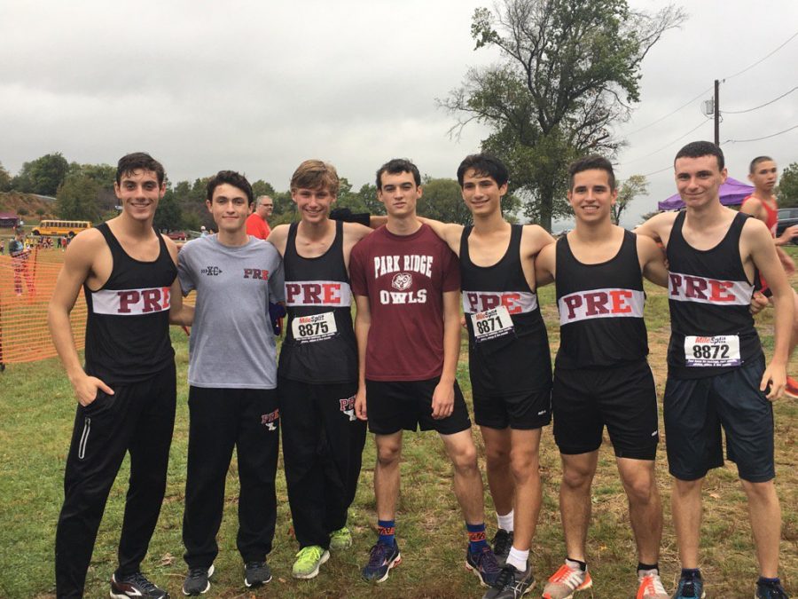 The Boys PRE Cross Country team at a recent meet.