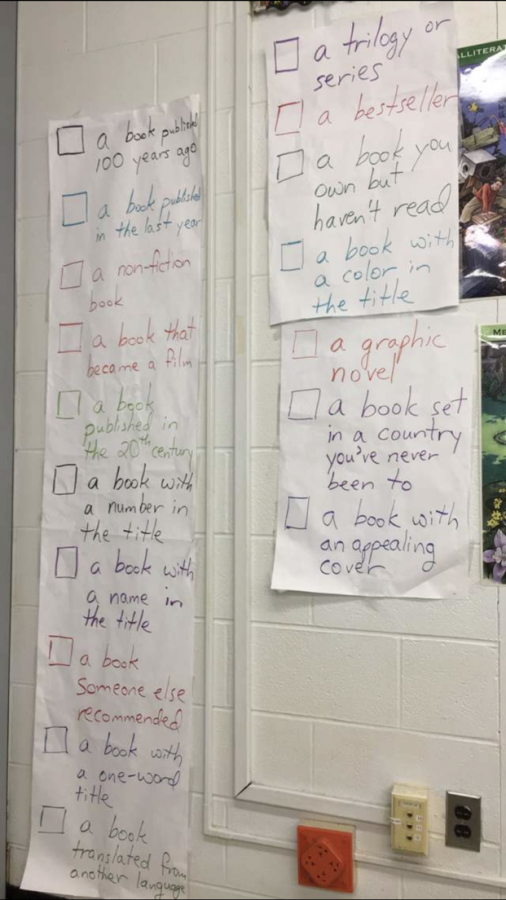 Mrs. McClair Constructs New Reading Challenge for Eighth Grade Students